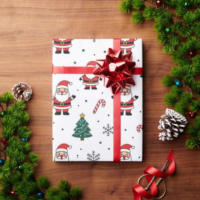 Papel De Regalo Patrón de árbol de navidad (Regalo de vacaciones)