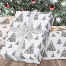 Patrón de árbol de Navidad con conchas de playa