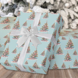 Papel De Regalo Patrón de árbol de Navidad de playa