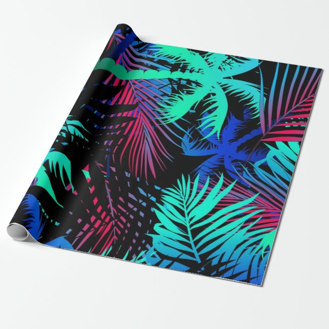 Papel De Regalo Patrón de árbol de palma (Desenrollado)