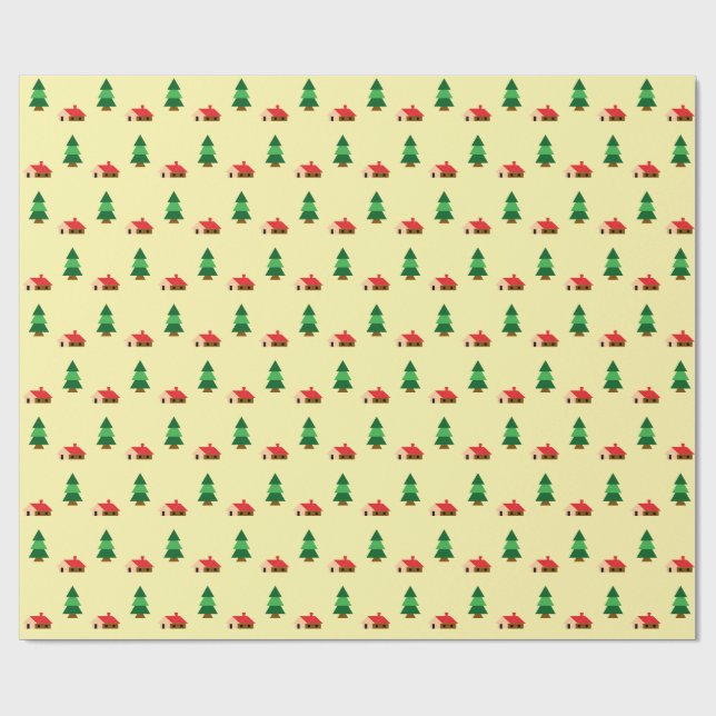 Papel De Regalo Patrón de árbol forestal de bosques - Diseño de na (Superficie plana)