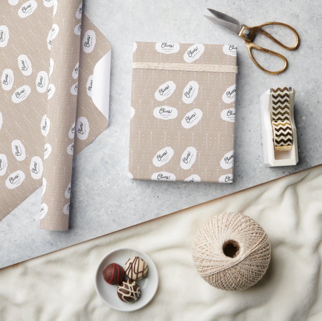 Papel De Regalo Patrón de árbol simple moderno (Artesanía)