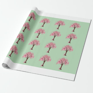 Papel De Regalo Patrón de árboles rosados