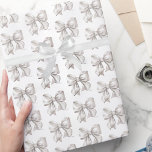 Papel De Regalo Patrón de arco blanco de coqueta<br><div class="desc">Papel de envolvimiento de color blanco de color de agua. Añade un toque de encanto a tus regalos con este lindo y sencillo papel de envoltura con un patrón de arco de color blanco. Su diseño clásico y elegante es perfecto para duchas de bebé, duchas de novias o cumpleaños, ya...</div>