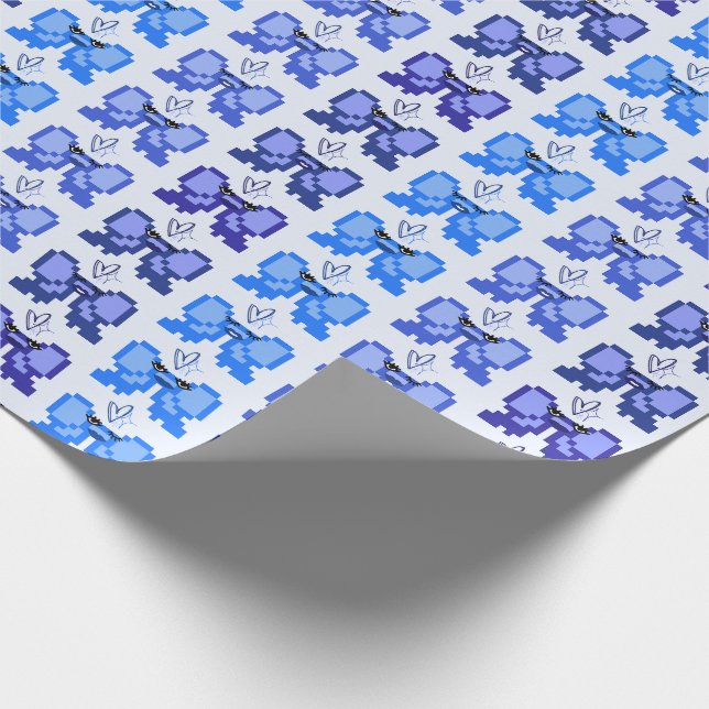 Papel De Regalo Patrón de arco de píxel en tacones altos (Esquina)