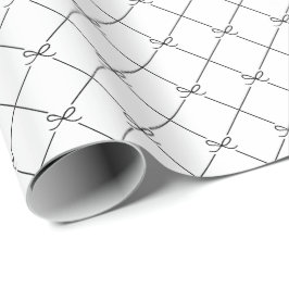 Papel De Regalo Patrón de arco simple geométrico blanco negro