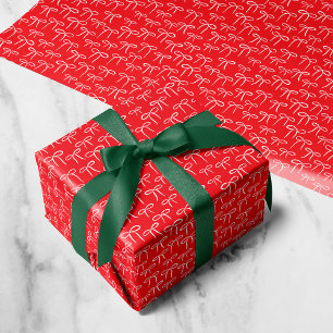 Papel De Regalo Patrón de arcos simples blancos y rojos