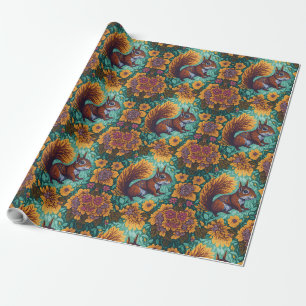 Papel De Regalo Patrón de ardillas lindas para sus amantes