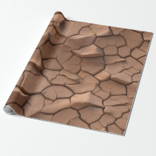 Papel De Regalo Patrón de arena de grietas secas del desierto