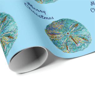 Papel De Regalo Patrón de arenisca navideña Resumen Azul
