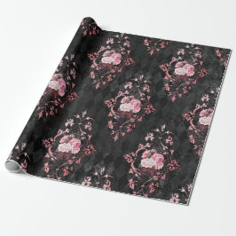 Papel De Regalo Patrón de Arlequín de Rosa Vintage Ornamentado