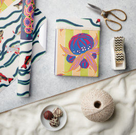 Papel De Regalo Patrón de Art Deco y Art Nouveau vintage