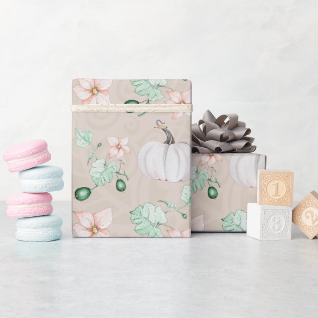 Papel De Regalo Patrón de arte acuático de las calzas blancas (Baby Shower)