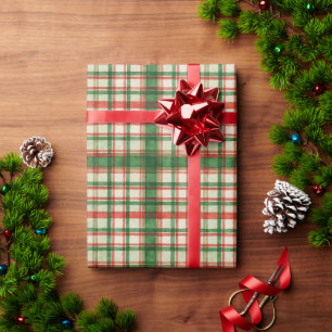 Papel De Regalo Patrón de arte de color verde rojo clásico