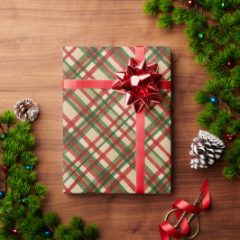 Papel De Regalo Patrón de arte de cuadros escoceses de acuarela ve