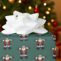 Patrón de arte de píxeles de Papá Noel feliz
