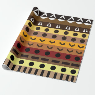 Papel De Regalo Patrón de arte deco tribal colorido