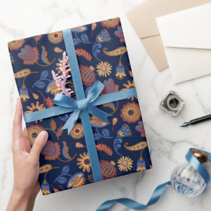 Papel De Regalo Patrón de Arte Popular 