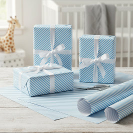 Papel De Regalo Patrón de arte simple de franjas diagonales blanca