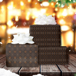 Papel De Regalo Patrón de aspecto de cuero con herramientas de dia