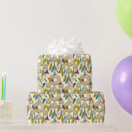 Papel De Regalo Patrón de atrapasueños de colores fantásticos