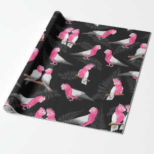 Papel De Regalo Patrón de ave de cacatúa rosa