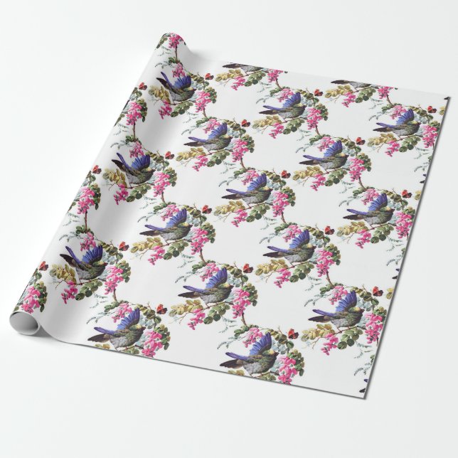 Papel De Regalo Patrón de aves (Desenrollado)