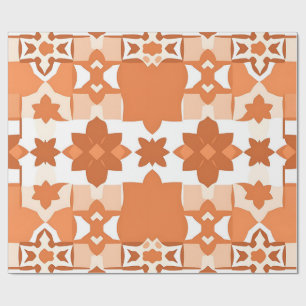 Papel De Regalo Patrón de azulejos marroquíes de terracota