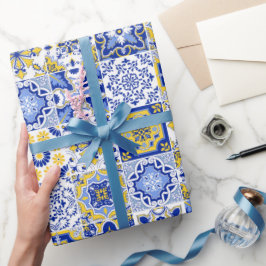 Papel De Regalo Patrón de Azulejos Portugueses