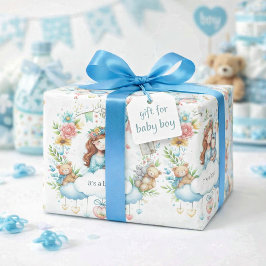 Papel De Regalo Patrón de Baby Shower de Niño Caprichoso