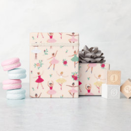 Papel De Regalo Patrón de bailarinas de ballet lindas para niñas