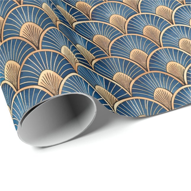 Papel De Regalo Patrón de baldosas Art Deco lindo (Esquina del rollo)