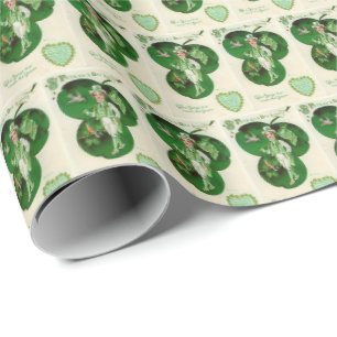 Papel De Regalo Patrón de baldosas Cool Vintage Irlanda día de San