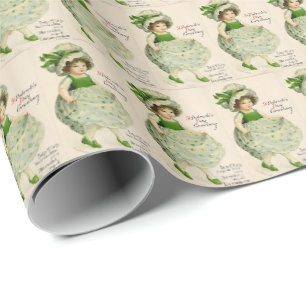 Papel De Regalo Patrón de baldosas Cool Vintage Irlanda San Patric