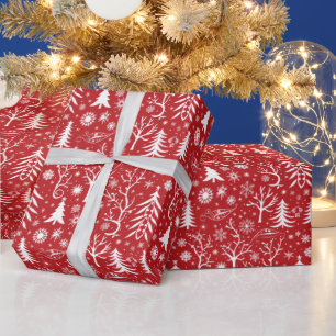 Papel De Regalo Patrón de baldosas de copos de nieve para Navidade