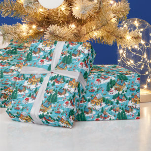 Papel De Regalo Patrón de baldosas de Navidades del Polo Norte fes