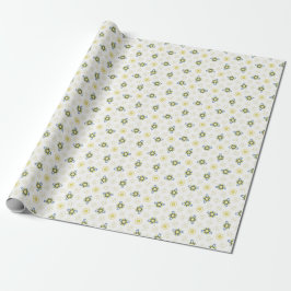 Papel De Regalo Patrón de baldosas florales de acuarela suave