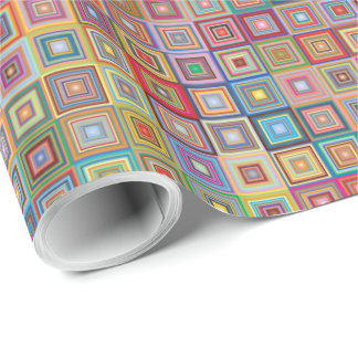 Papel De Regalo Patrón de baldosas geométricas retro