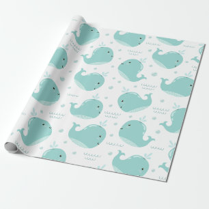 Papel De Regalo Patrón de ballena bajo el mar
