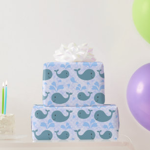 Papel De Regalo Patrón de ballenas azules