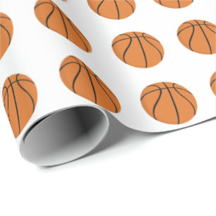 Papel De Regalo Patrón de baloncesto Cualquier color de fondo