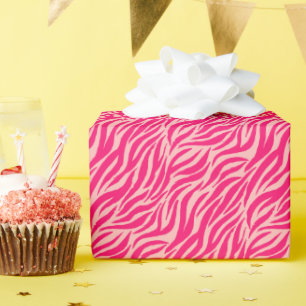 Papel De Regalo Patrón de banda de tigre rosa divertido