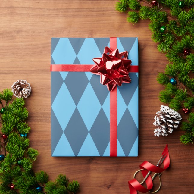 Papel De Regalo Patrón de bandera de bus azul de Baviera (Regalo de vacaciones)