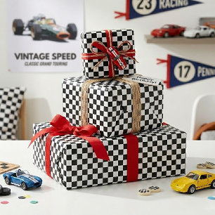 Papel De Regalo Patrón De Bandera De Guay De Color Negro Y Blanco