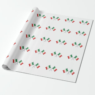 Papel De Regalo Patrón de bandera italiana verde y roja