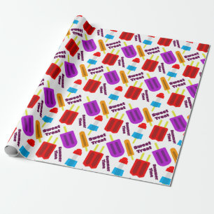 Papel De Regalo Patrón de barra de jugo congelado en verano