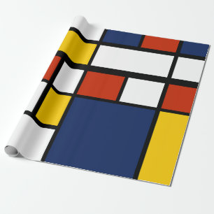 Papel De Regalo patrón de bauhaus pintura de arte geométrico abstr