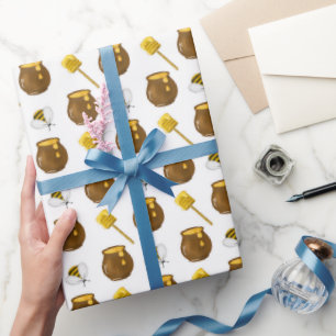 Papel De Regalo Patrón de Bee Gnome de Honey Bumble