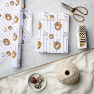 Papel De Regalo Patrón de béisbol y guante