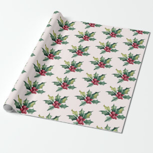 Papel De Regalo Patrón de Berries y navidad de moda